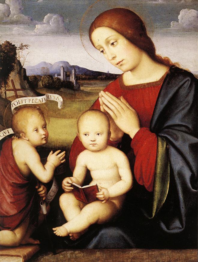 FRANCIA, Francesco Madonna and Child with the Infant St John the Baptist dsh